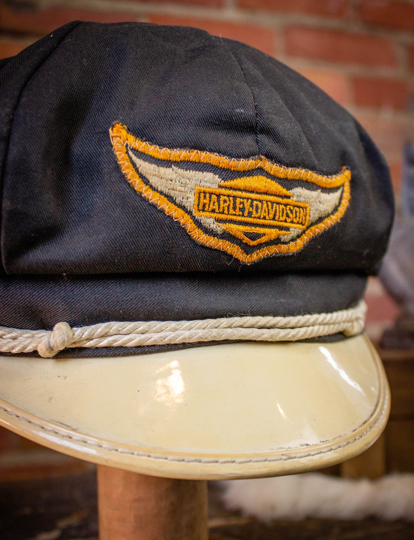 Vintage Harley Davidson Biker Hat 50s Small