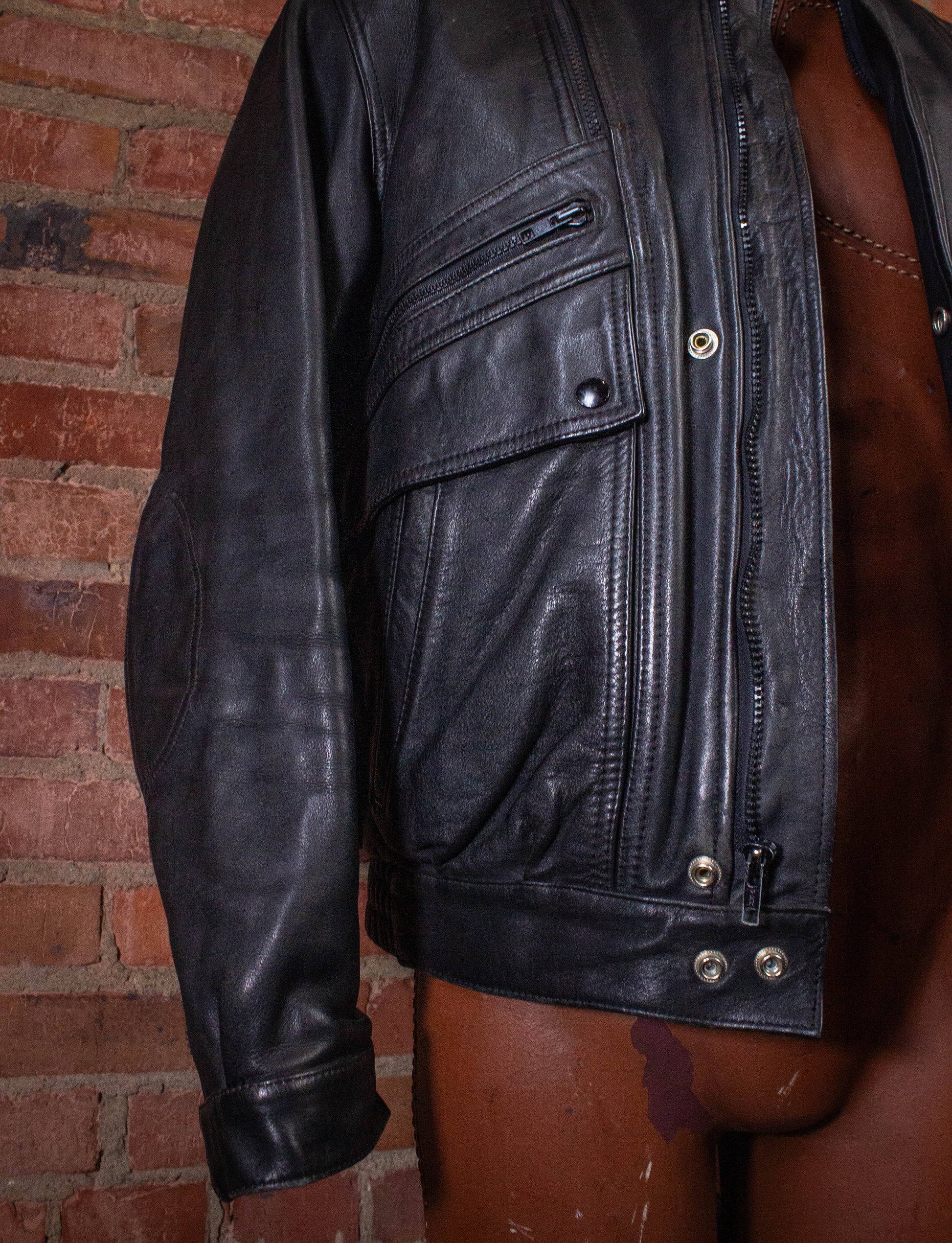 Vintage Hein Gericke Leather Jacket Black Large