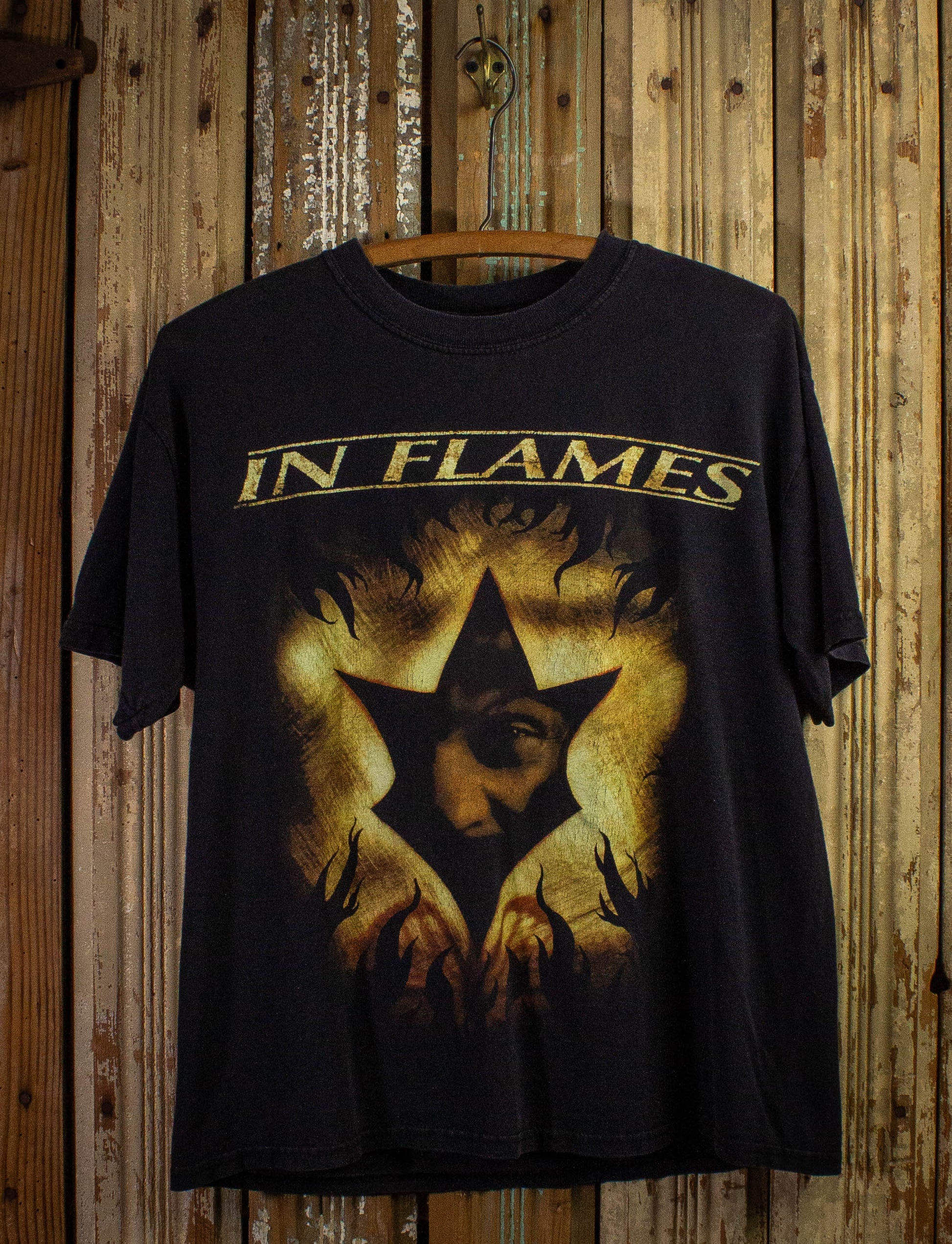 Vintage In Flames Concert T Shirt 2003 Black Medium