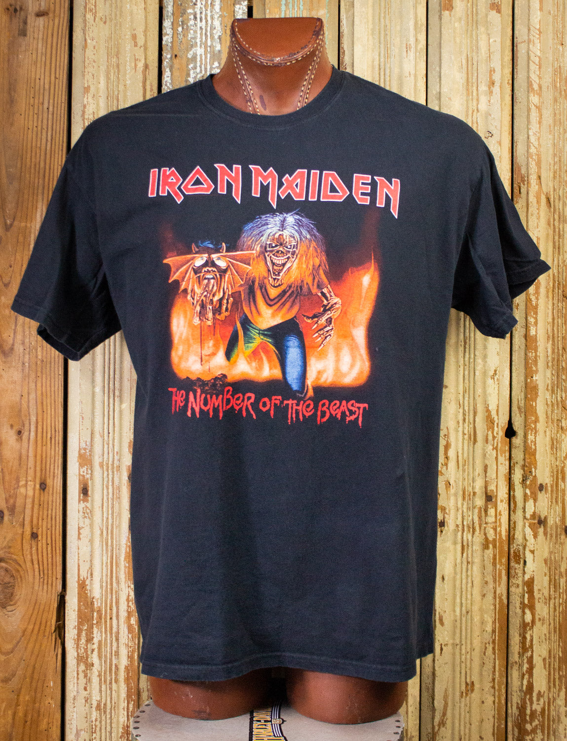 Vintage Iron Maiden Number of the Beast Concert T Shirt 2000s Black XL