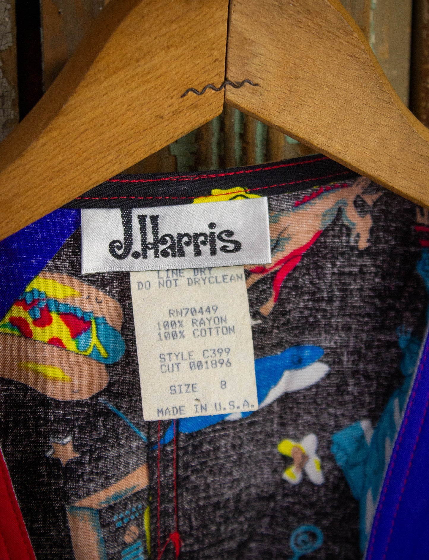 Vintage J Harris Vest 90s Blue Medium