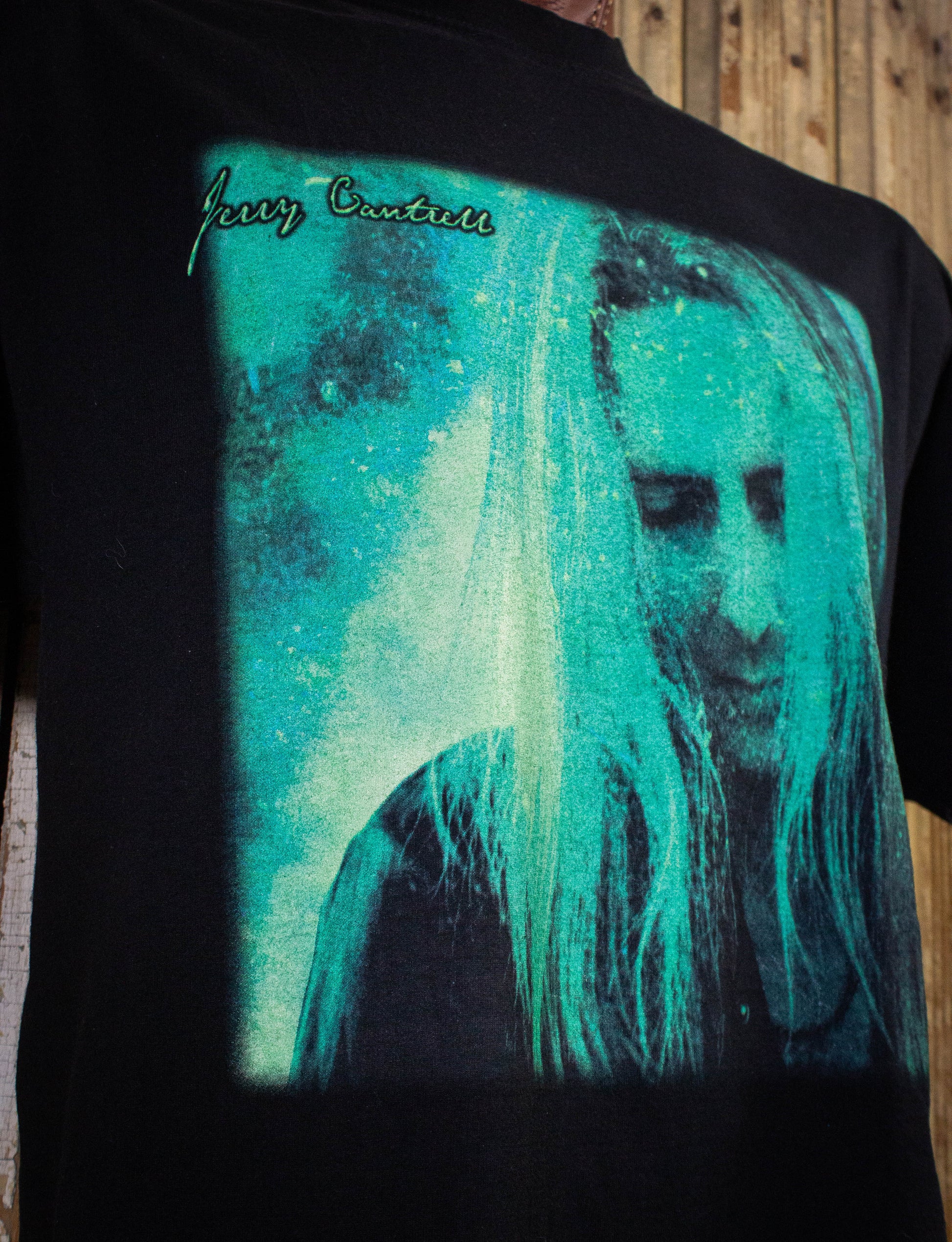 Vintage Jerry Cantrell Degradation Trip Concert T Shirt 2002 Blue and Black XL