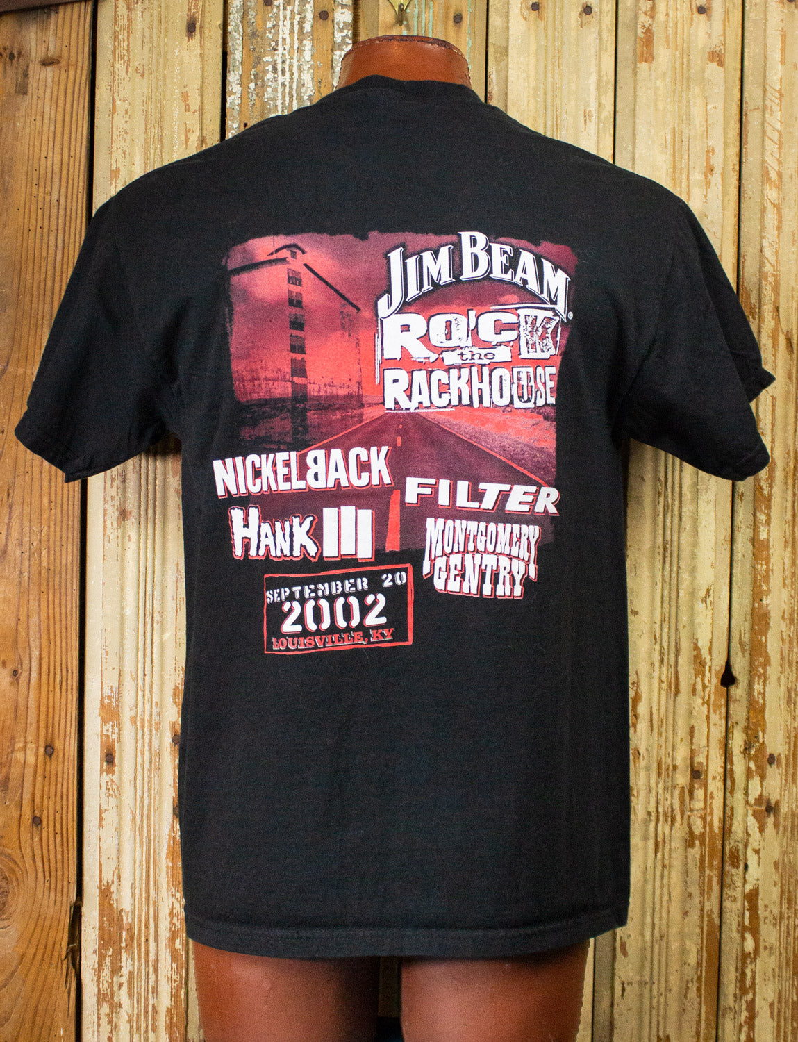 Vintage Jim Beam Rock The Rackhouse Concert T Shirt 2002 Large