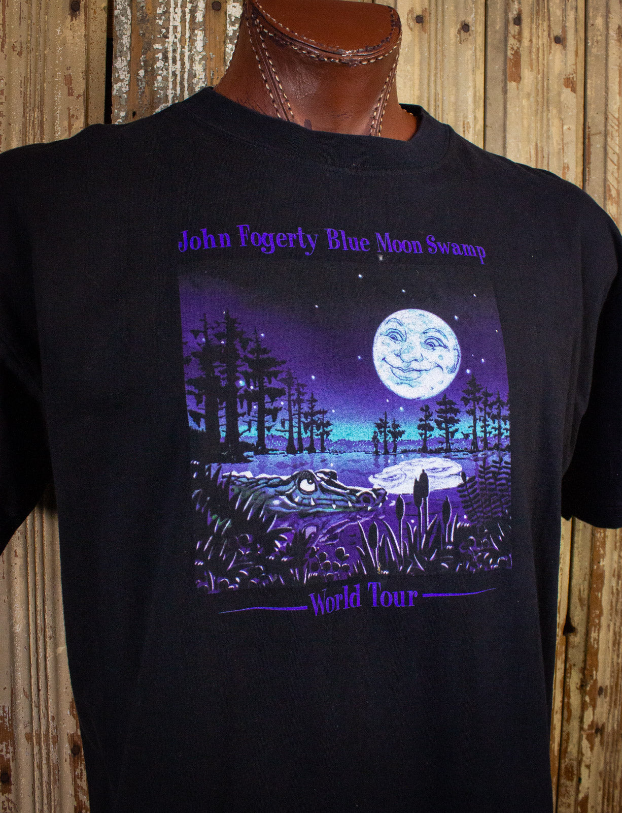 Vintage John Fogerty Blue Moon Swamp Concert T Shirt 1997 Black XL