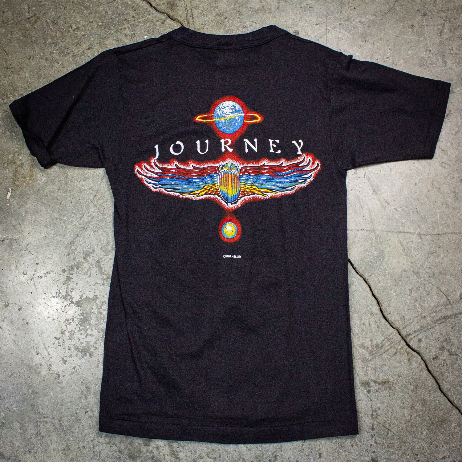 Vintage Journey Captured Tour Concert T-Shirt 1982 Black XS