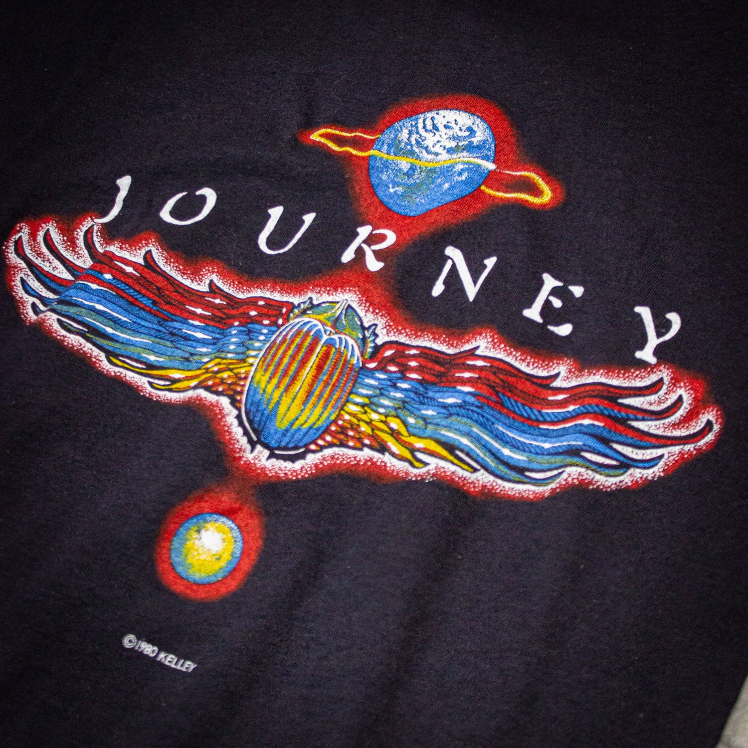 Vintage Journey Captured Tour Concert T-Shirt 1982 Black XS