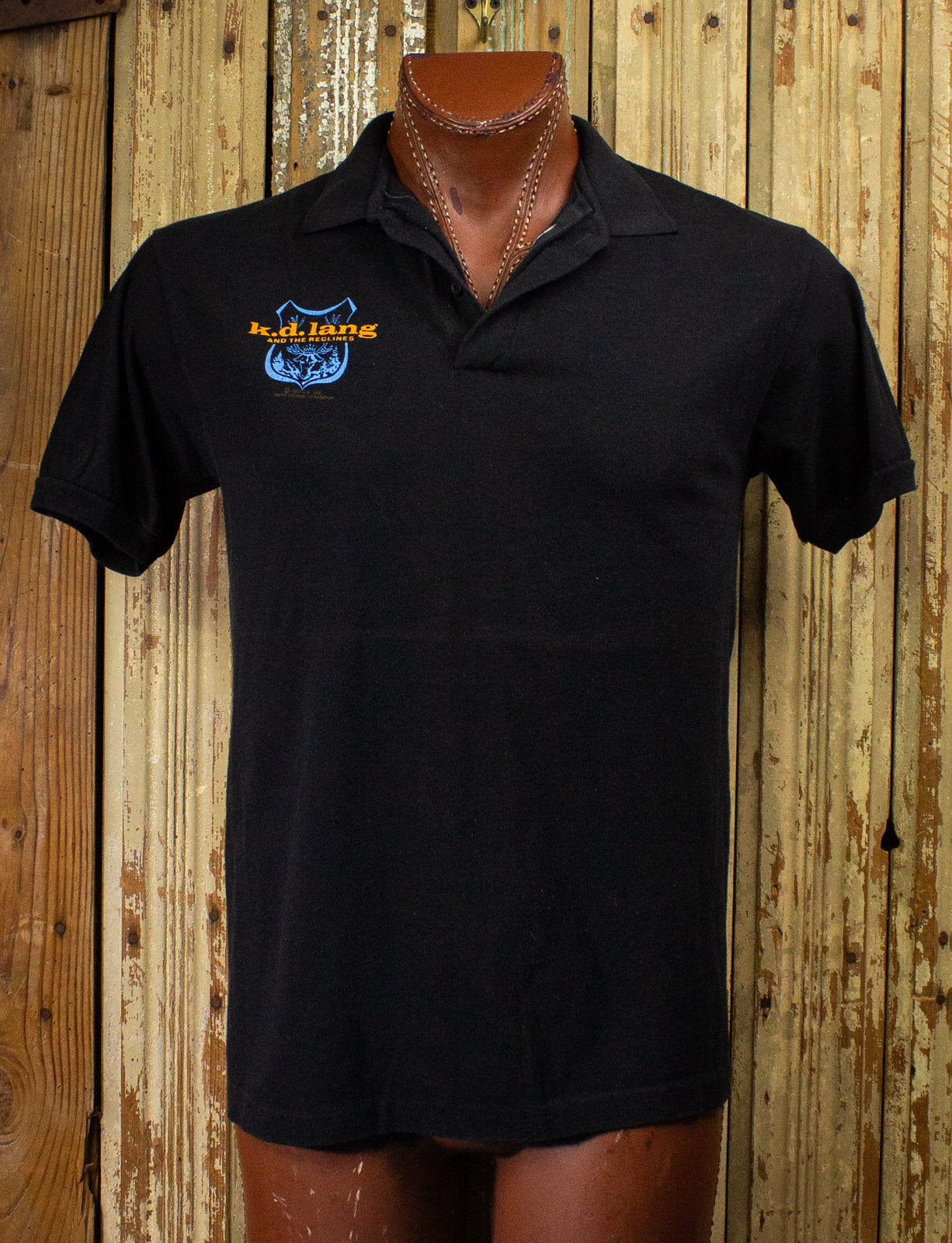 Vintage KD Lang and the Reclines Concert Polo Shirt 1989 Black Large 