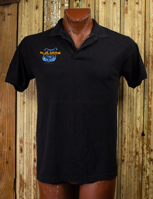 Vintage KD Lang and the Reclines Concert Polo Shirt 1989 Black Large 