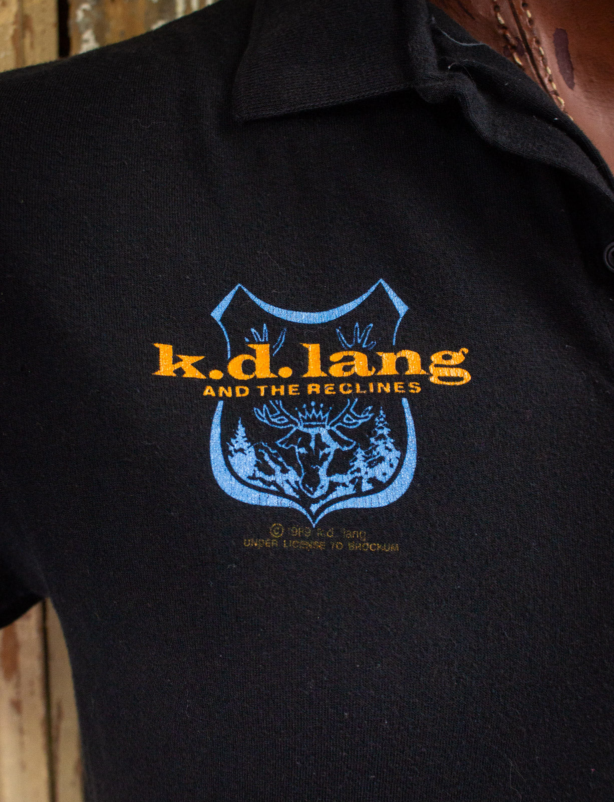 Vintage KD Lang and the Reclines Concert Polo Shirt 1989 Black Large 