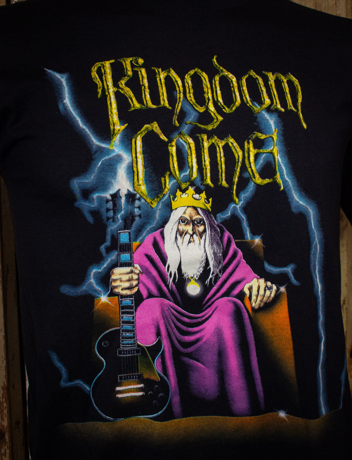 Vintage Kingdom Come Concert T Shirt 1980s Black Medium