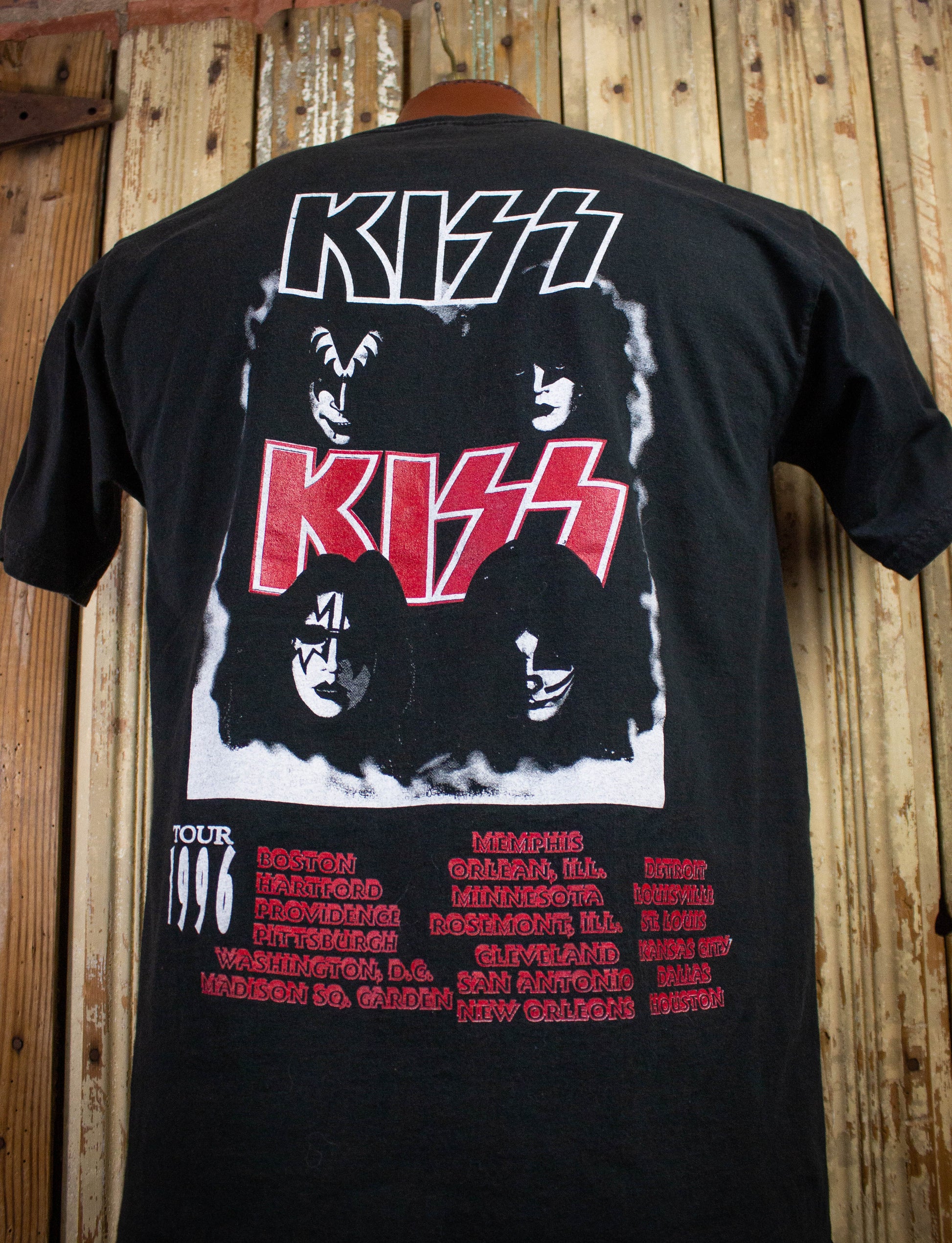 Vintage Kiss Tour Concert T Shirt 1996 Black Large