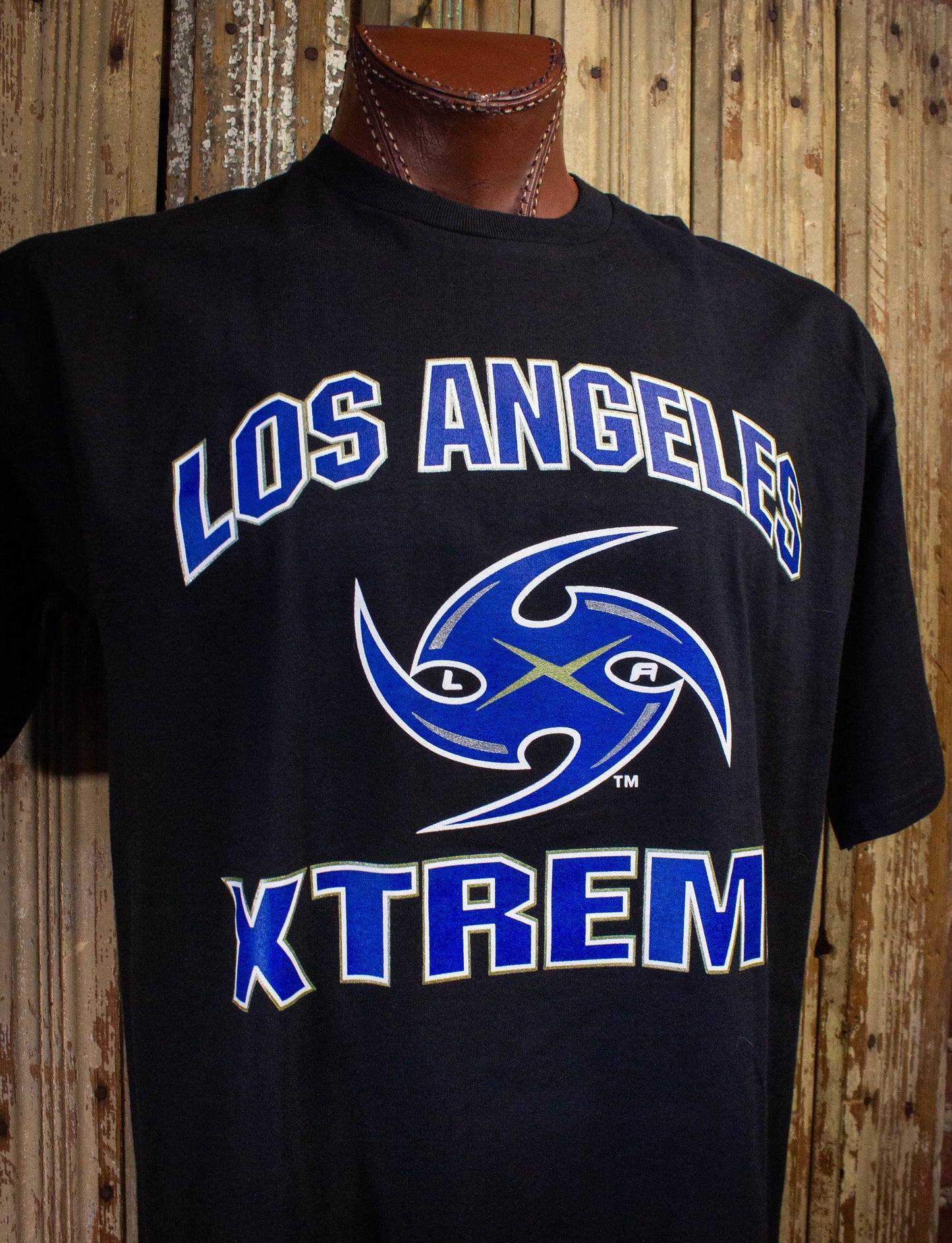 Vintage XFL Los Angeles Xtreme Graphic T Shirt 2001 Black XL