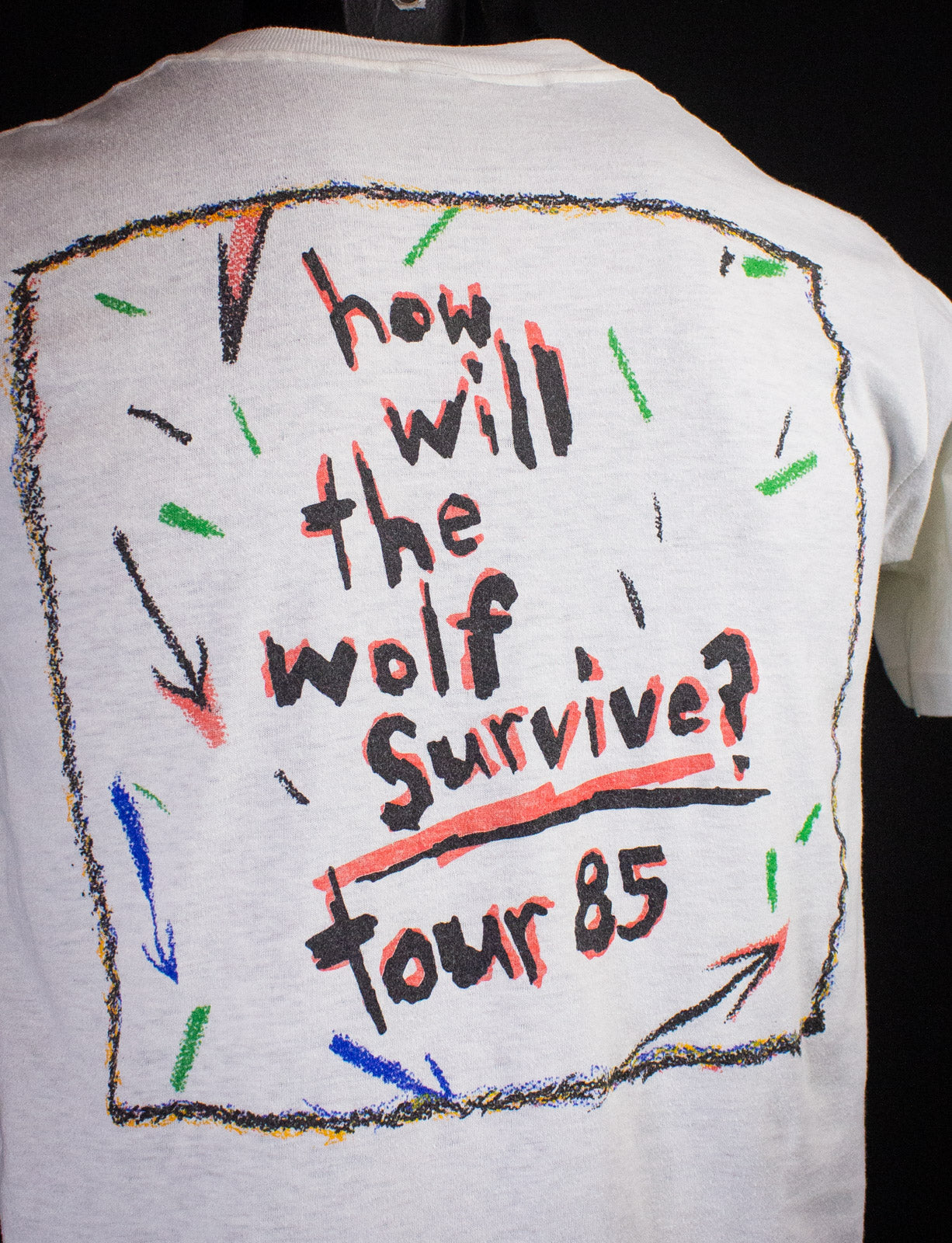 Vintage Los Lobos How Will The Wolf Survive? Concert T Shirt 1985 White Small