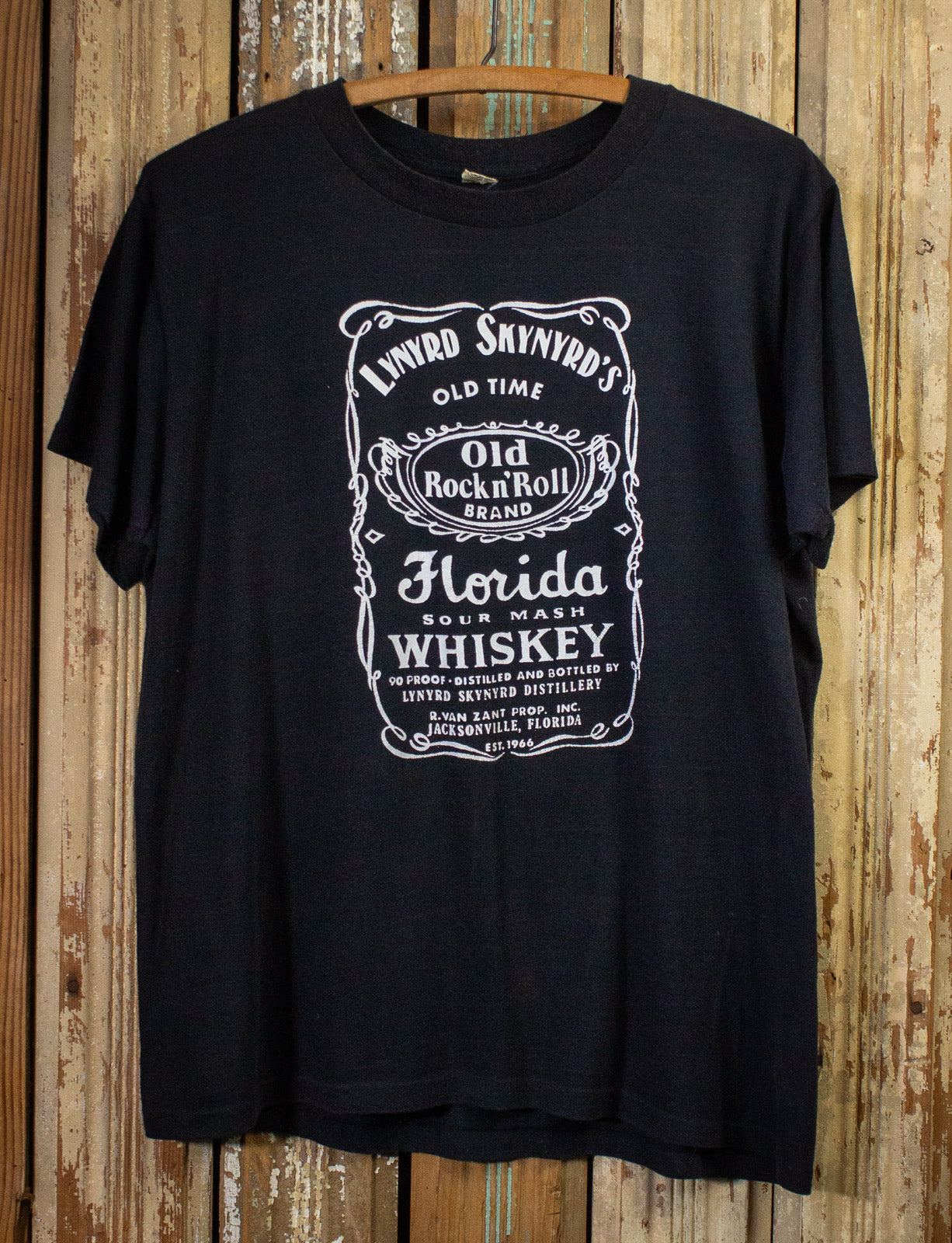 Vintage Lynyrd Skynyrd Whiskey Label Concert T Shirt 70s 