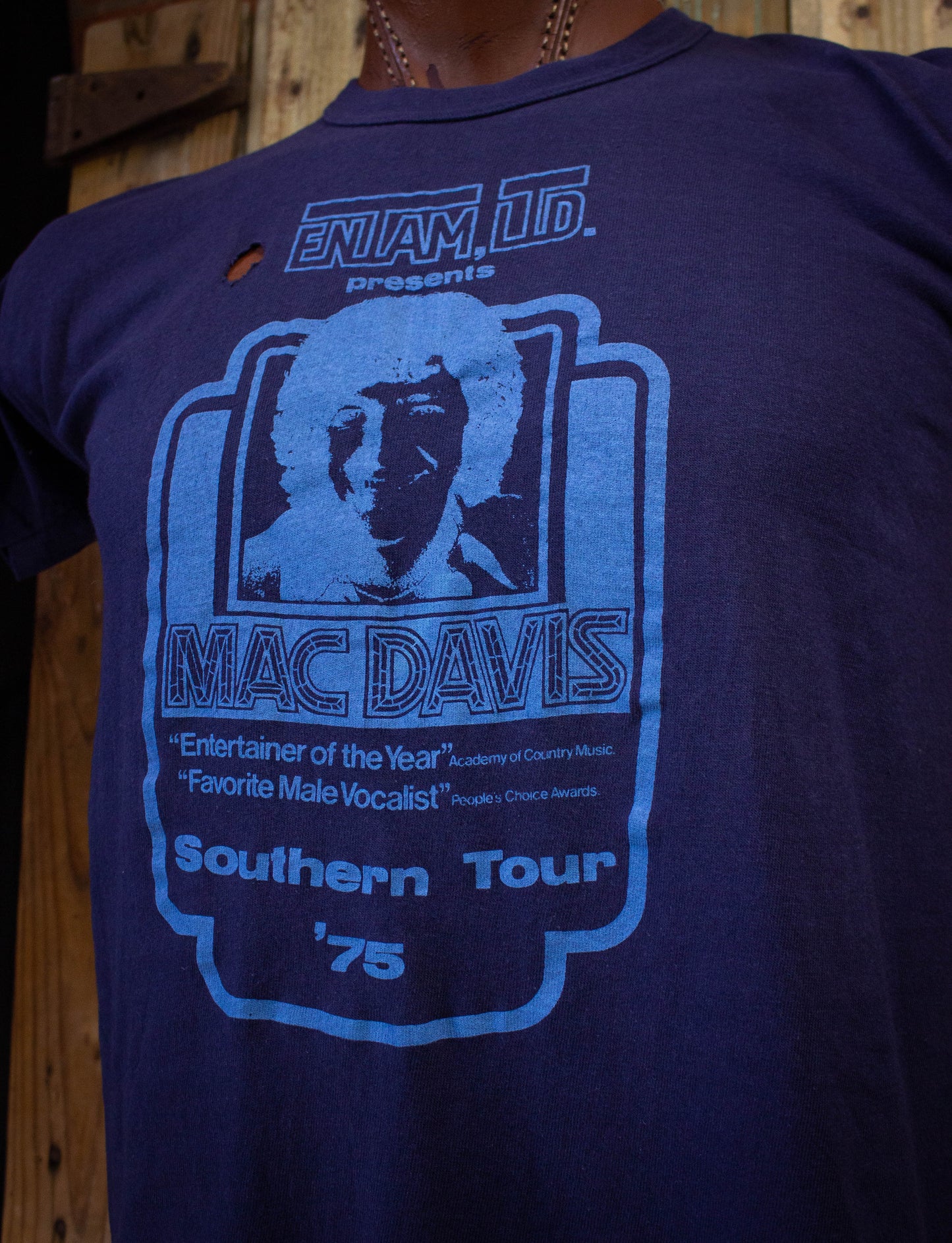 Vintage Mac Davis Southern Tour Concert T-Shirt 1975 M