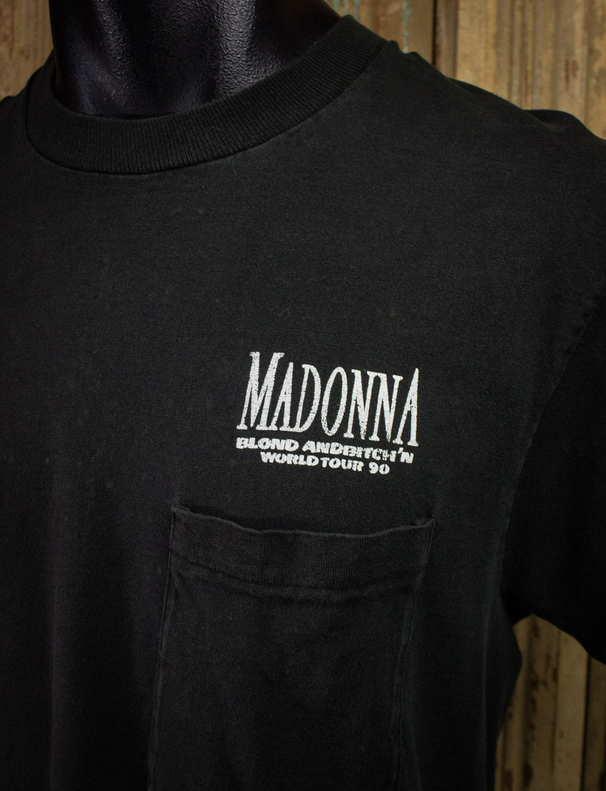 Vintage Madonna Blond and Bitchin' Concert T Shirt 1990 Black Medium