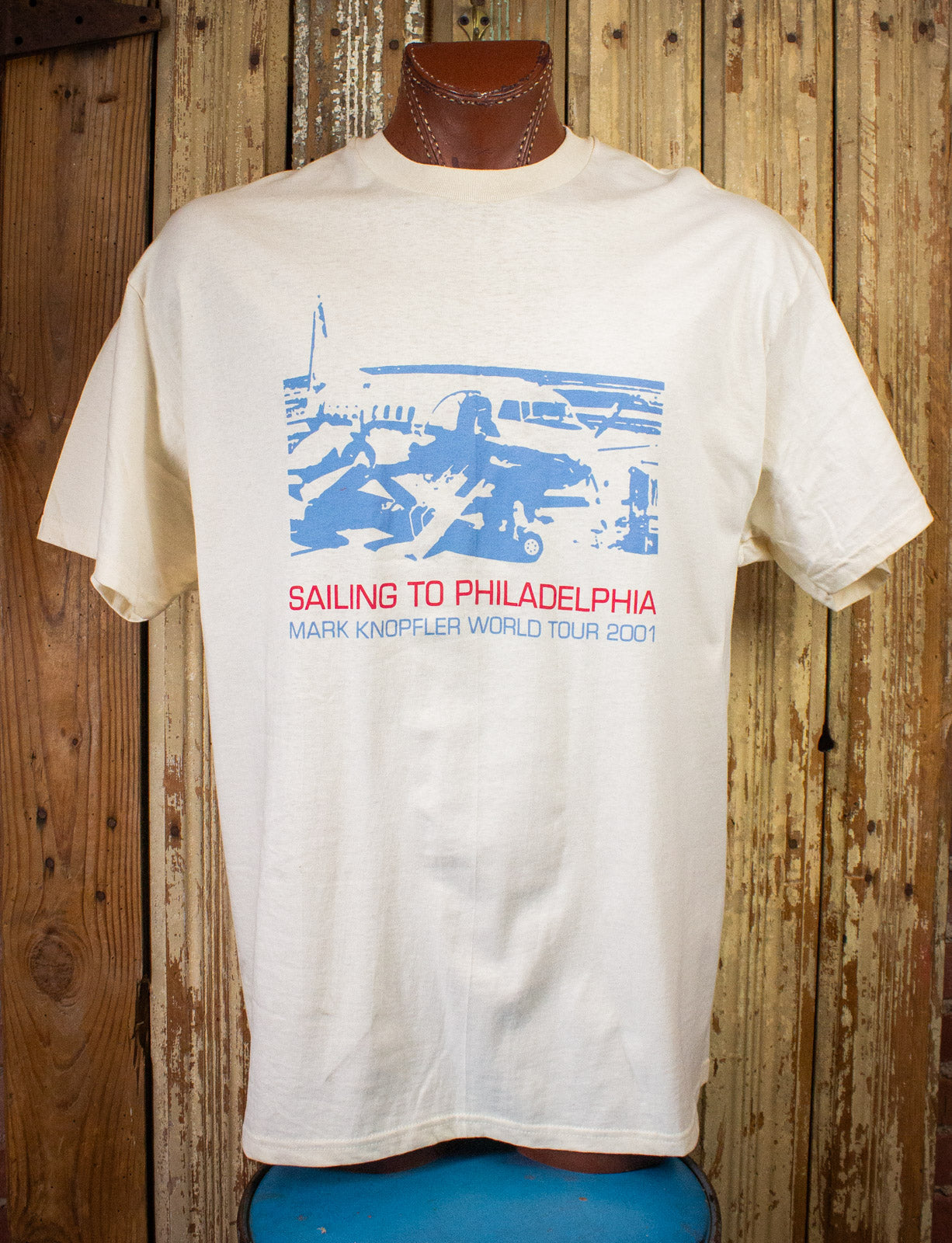 Vintage Mark Knopfler Sailing To Philadelphia Concert T Shirt 2001 White XL