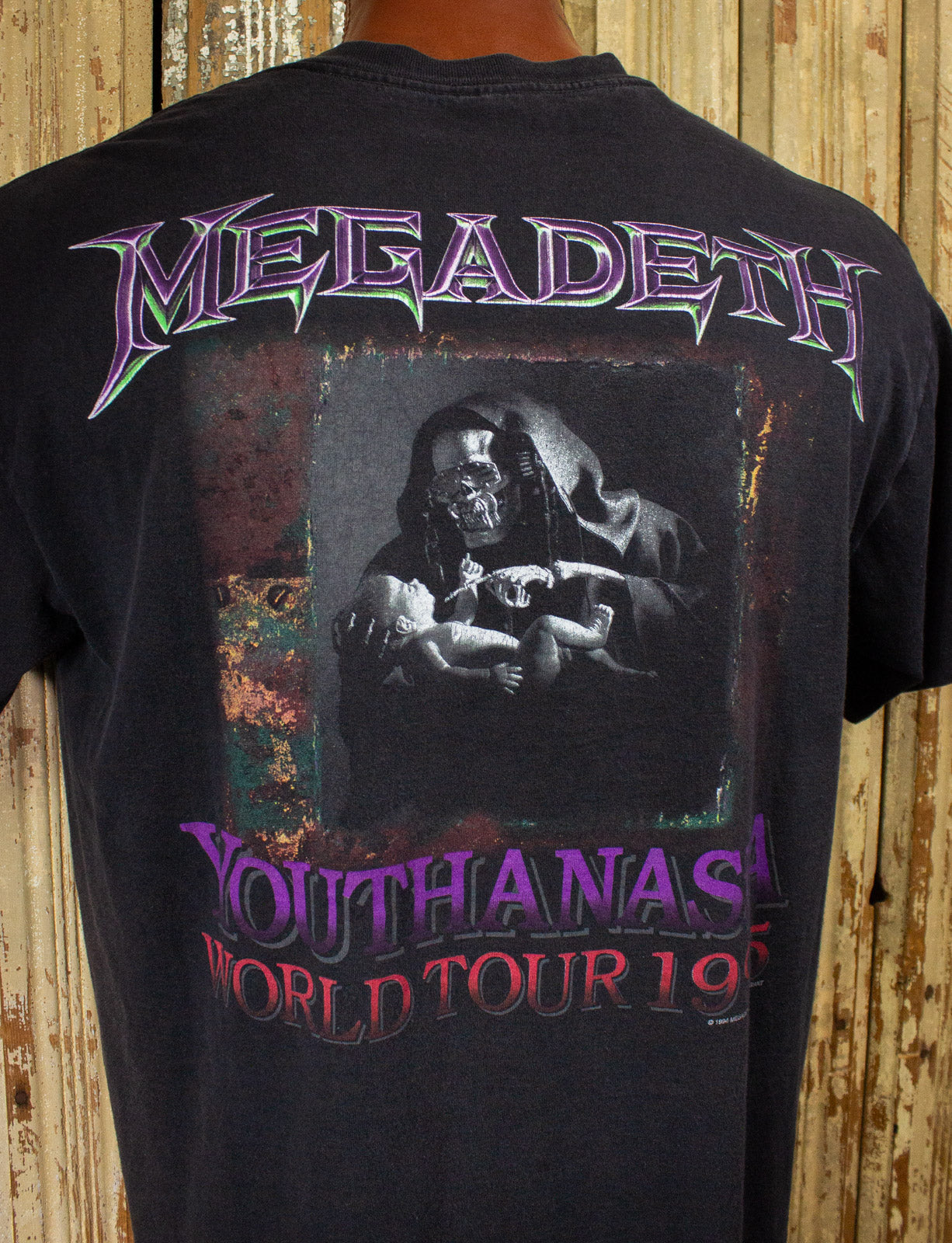 Vintage Megadeth Youthanasia Concert T Shirt 1995 Black XL