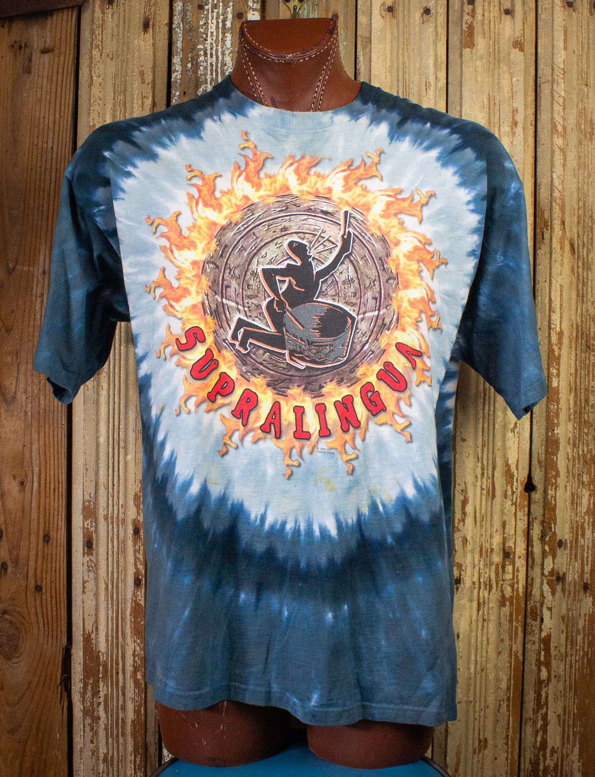 Vintage Mickey Hart Supralingua Concert T Shirt 1998 Tie Dye XL