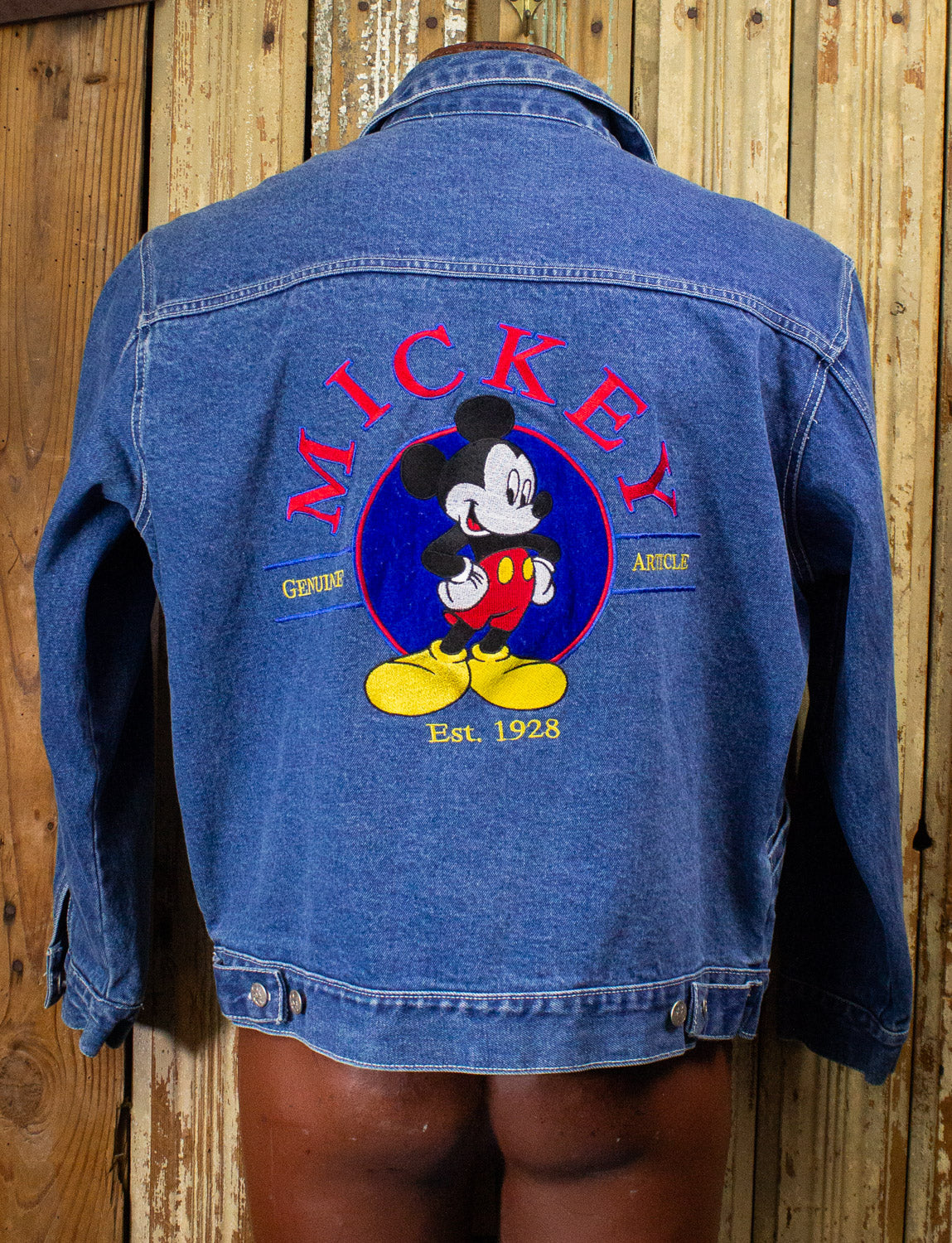 Vintage Mickey Mouse Denim Jacket 90s XL