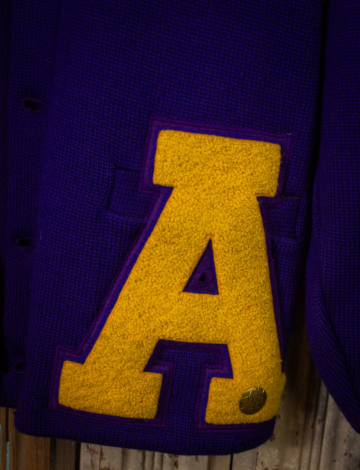 Vintage Mike Varsity Sweater 60s Purple Large