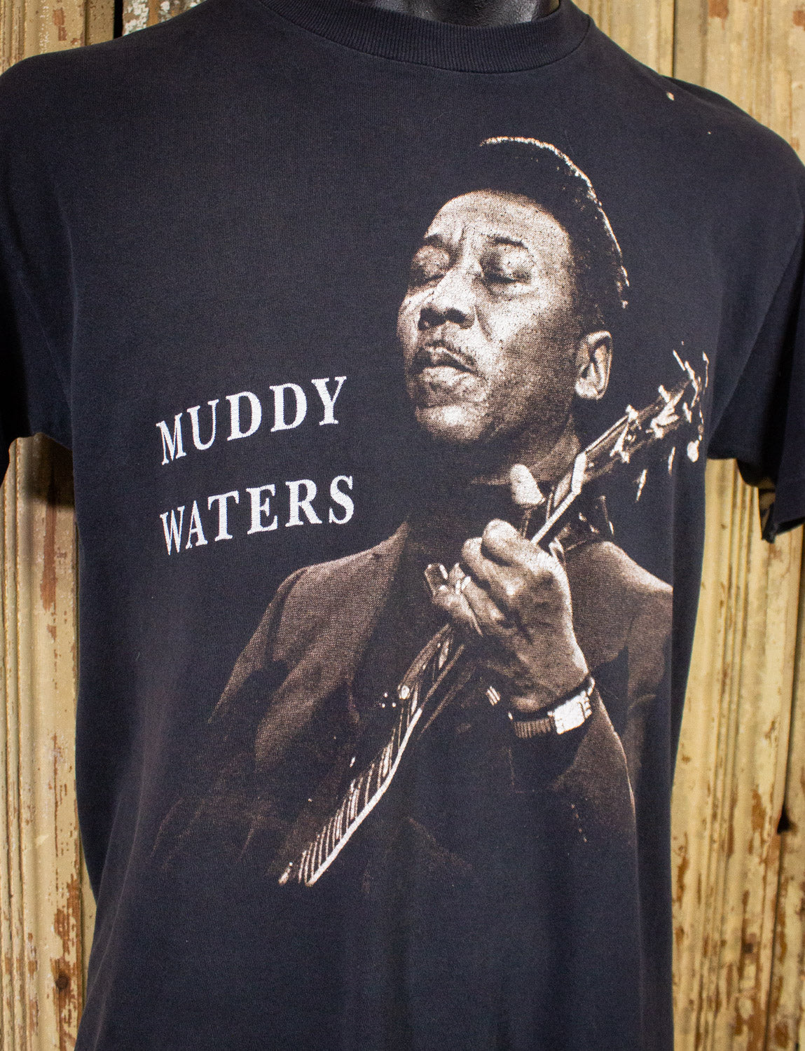 Vintage Muddy Waters Concert T Shirt 80s Black Small/Medium