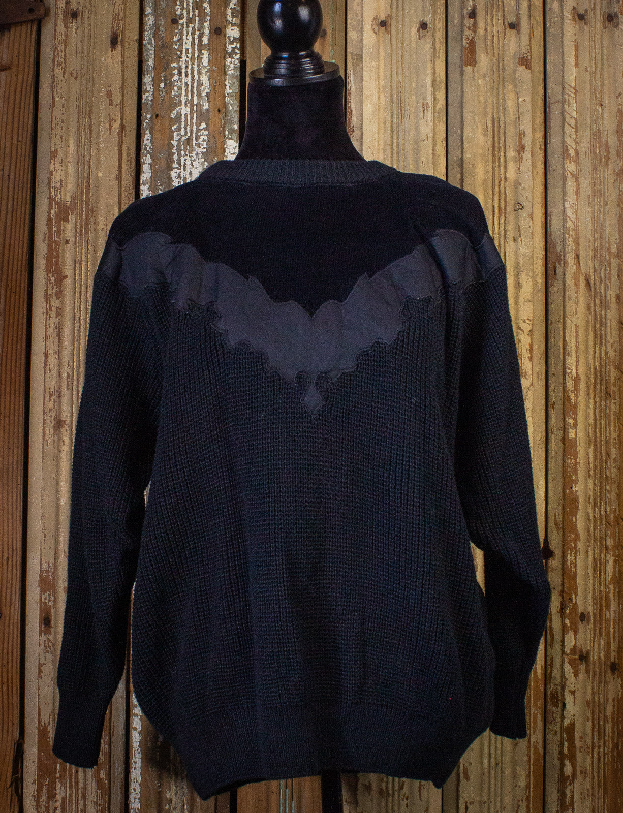 Vintage Mystic Blues Western Sweater 90s Black Medium