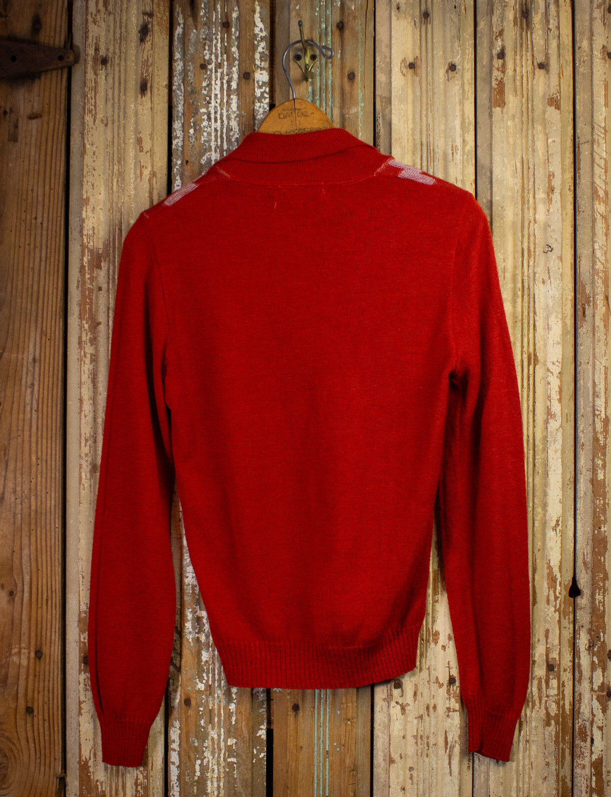 Vintage Orange Bolt Sweater 70s XS