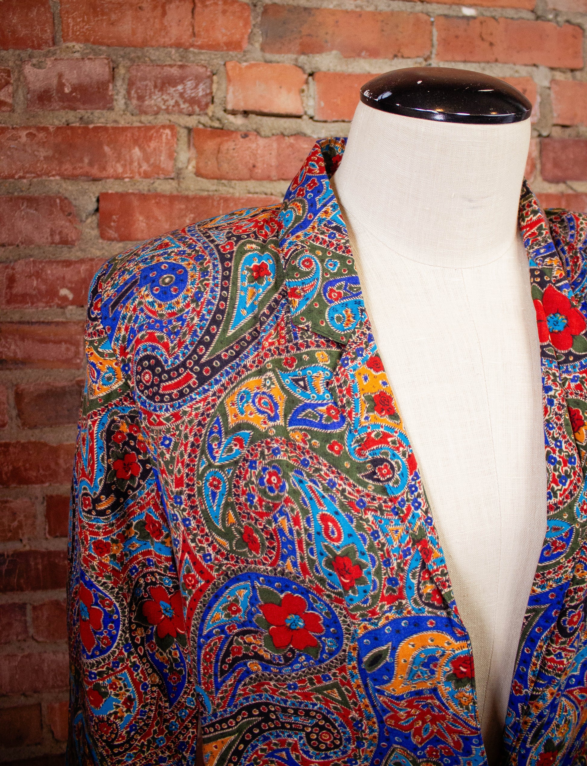 Vintage Pasta Paisley Blazer 80s Large