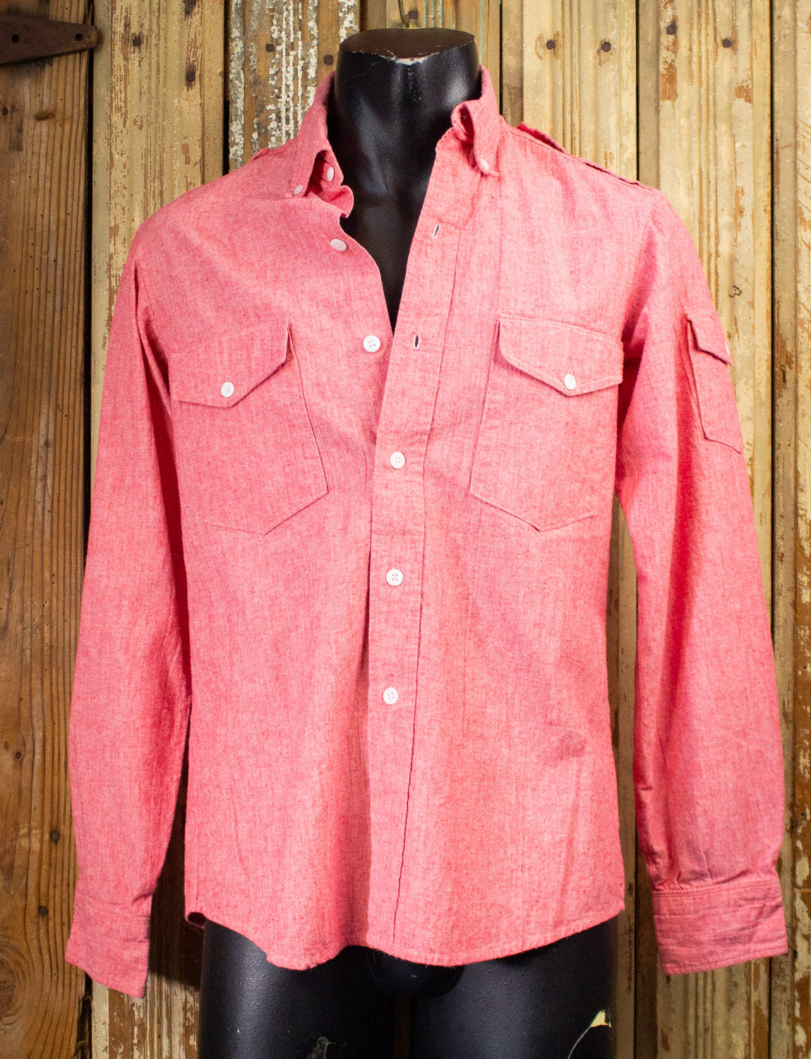 Vintage Pink Button Up Shirt Medium