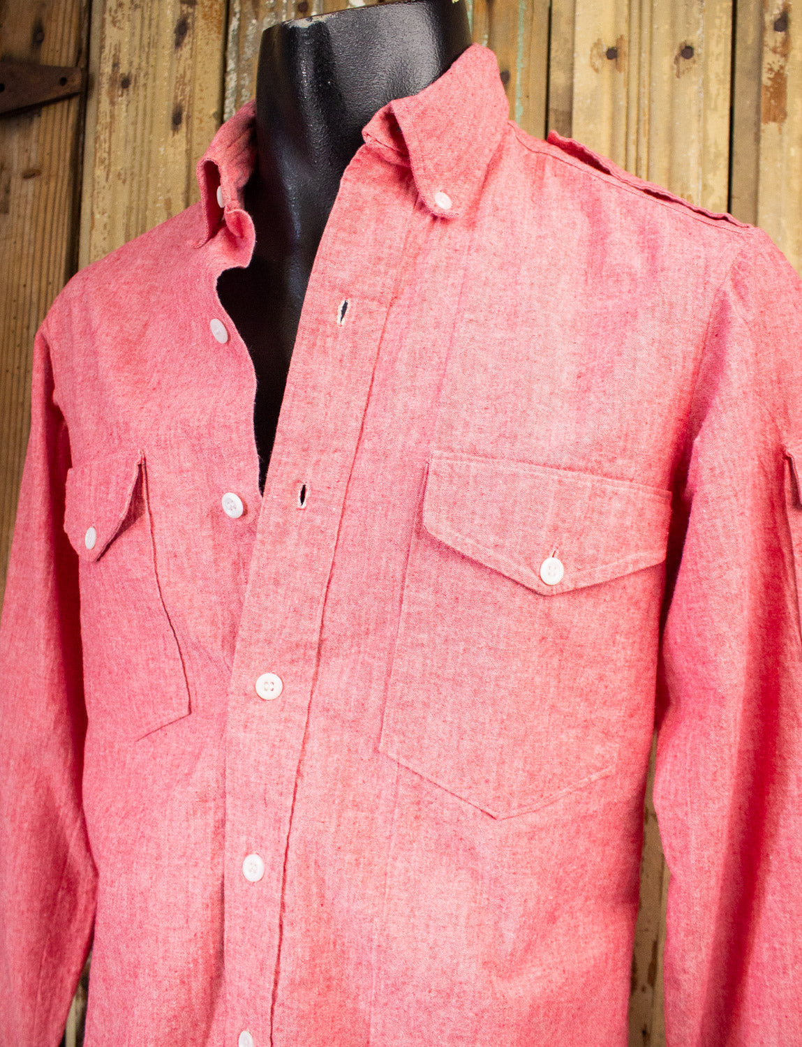 Vintage Pink Button Up Shirt Medium