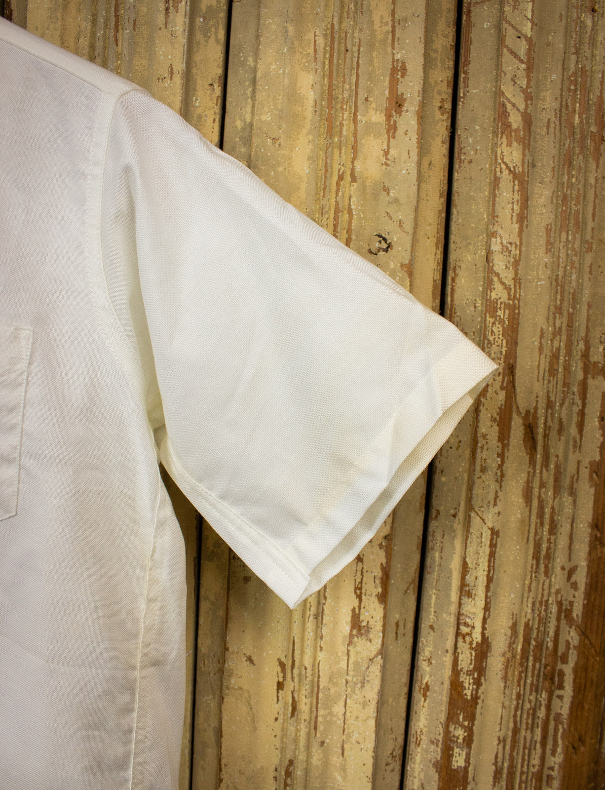 Vintage Prep Button Up Shirt 60s White XS