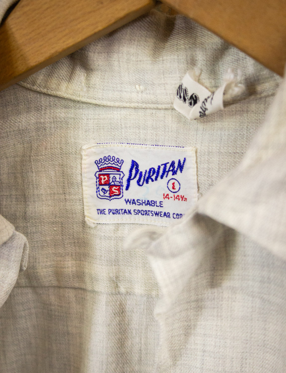 Vintage Puritan White Button Up Shirt 50s Small