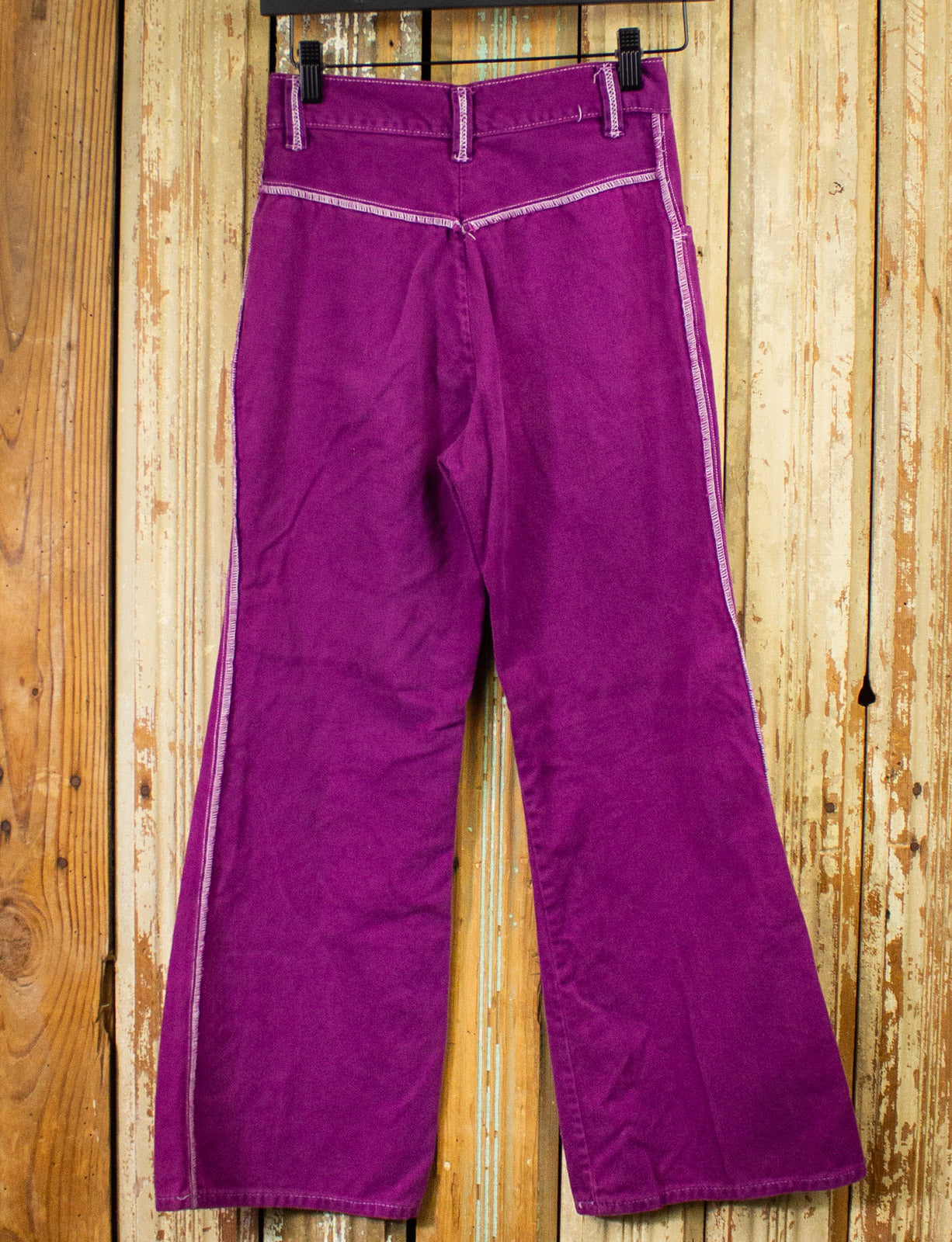 Vintage Purple Denim Suit 70s XS