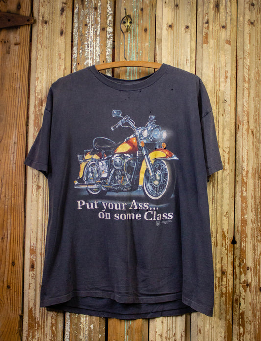 Vintage Put Your Ass On Some Class Graphic T Shirt 1993 Black XL