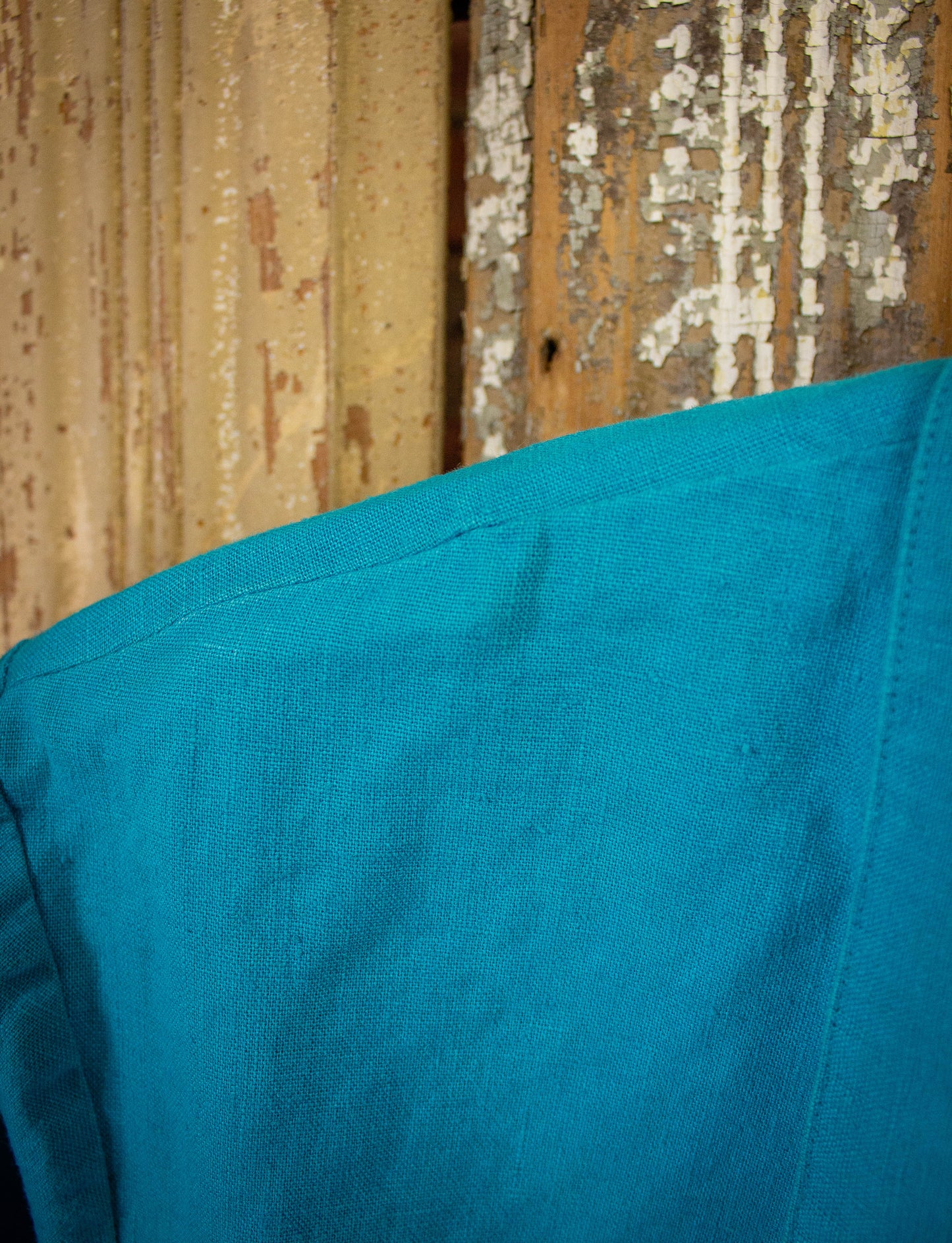 Vintage Rafaella Aqua Blue Blazer 1980s L