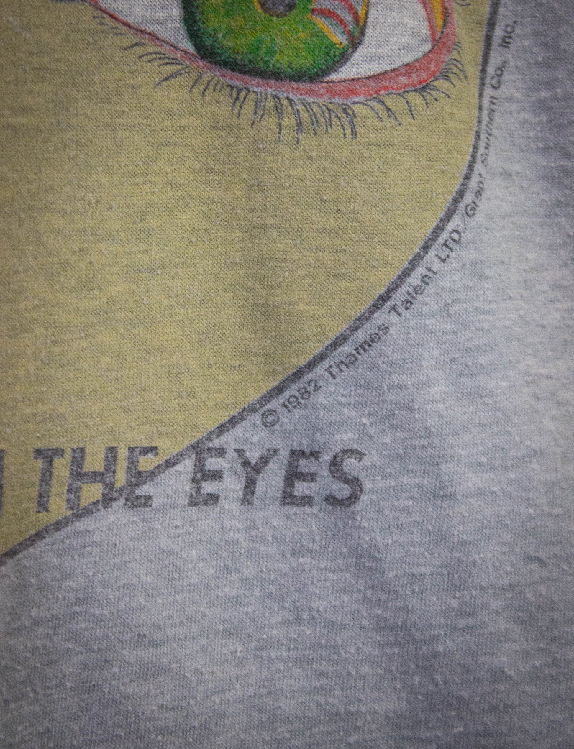 Vintage Rainbow Straight Between The Eyes Concert T Shirt 1982 Gray/Black Medium