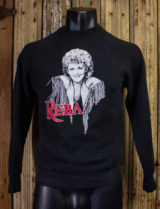 Vintage Reba McEntire Concert Sweatshirt 80s Black Small