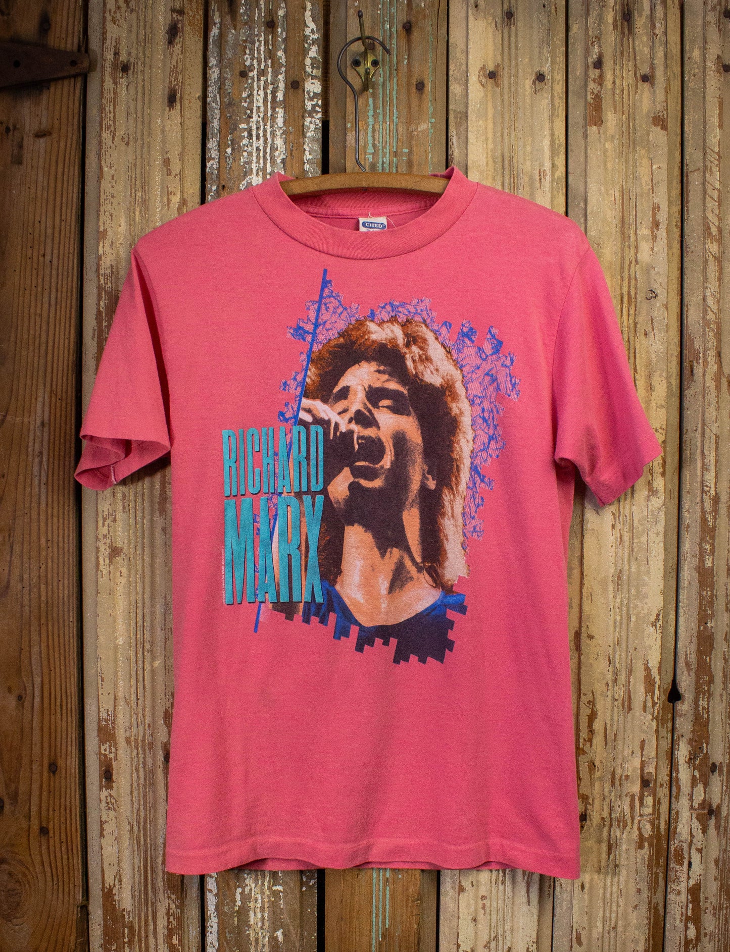 Vintage Richard Marx Hold On To The Night Concert T Shirt 1988 Pink Small