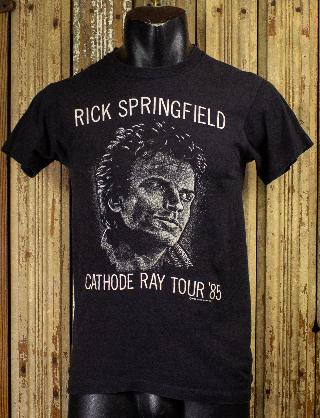 Vintage Rick Springfield Cathode Ray Concert T Shirt 1985 Black Small