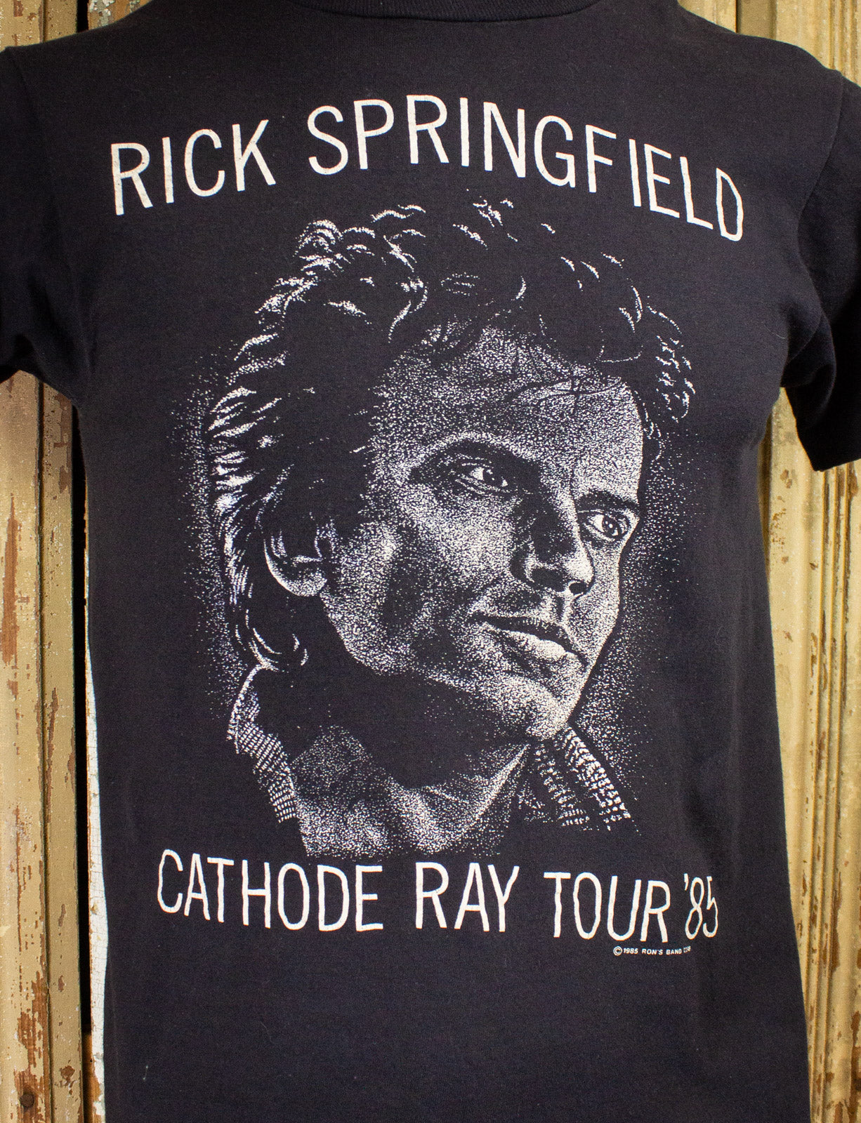 Vintage Rick Springfield Cathode Ray Concert T Shirt 1985 Black Small