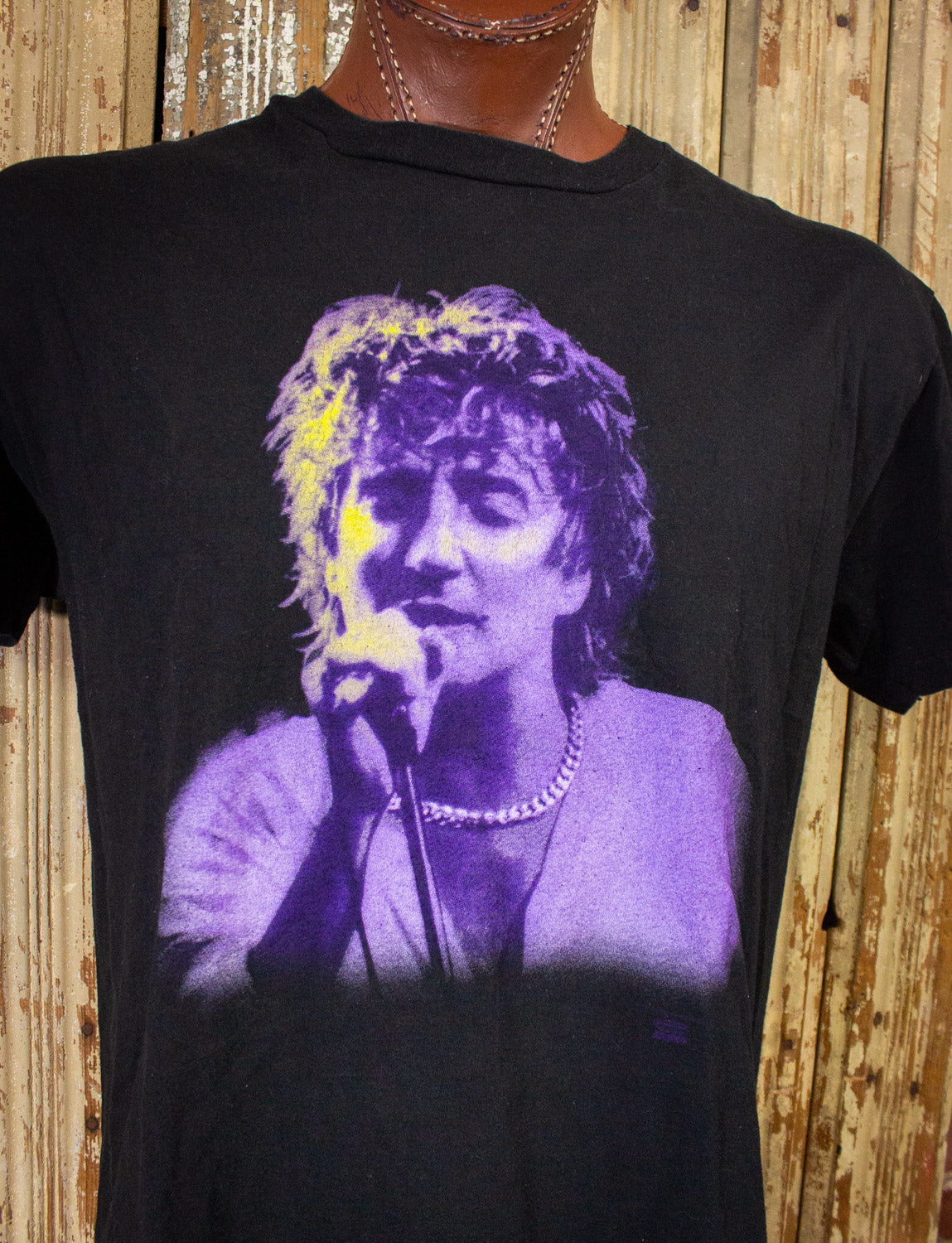 Vintage Rod Stewart Unplugged Concert T Shirt 1993 Black XL