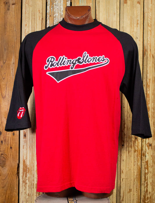 Vintage Rolling Stones Baseball Concert T Shirt 2002/03 Red/Black XL