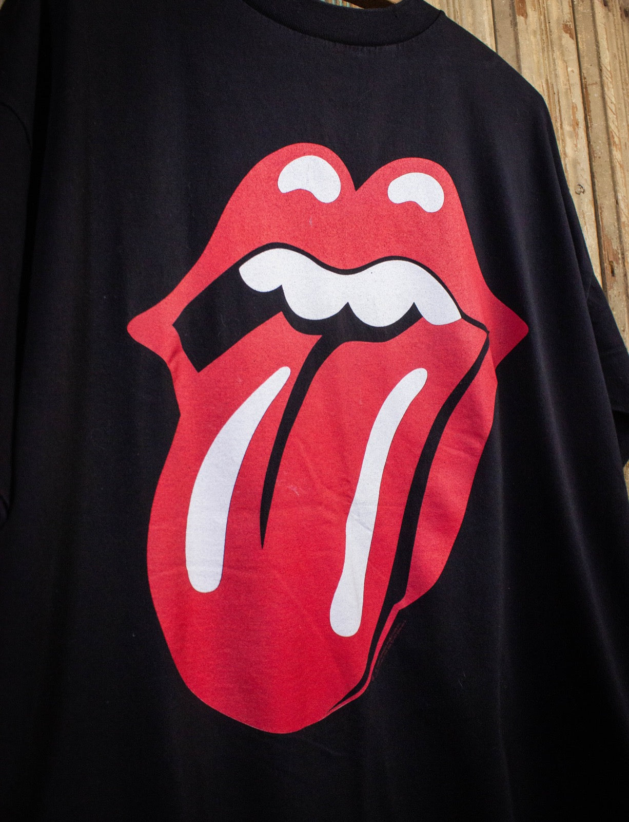 Vintage Rolling Stones Logo Concert T Shirt 1996 Black XL