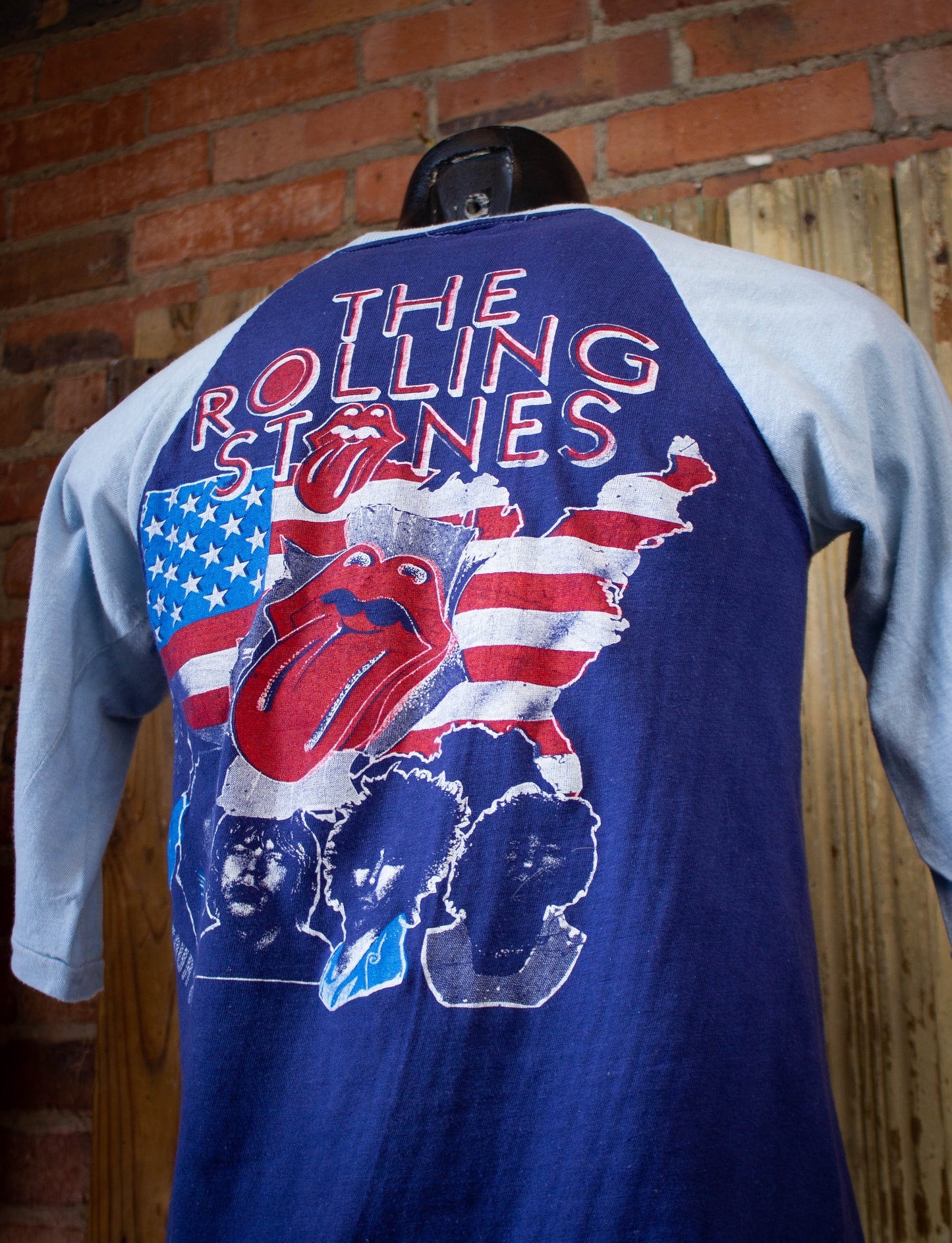 Vintage Rolling Stones Tattoo You Concert T-Shirt 1981 Blue Raglan S