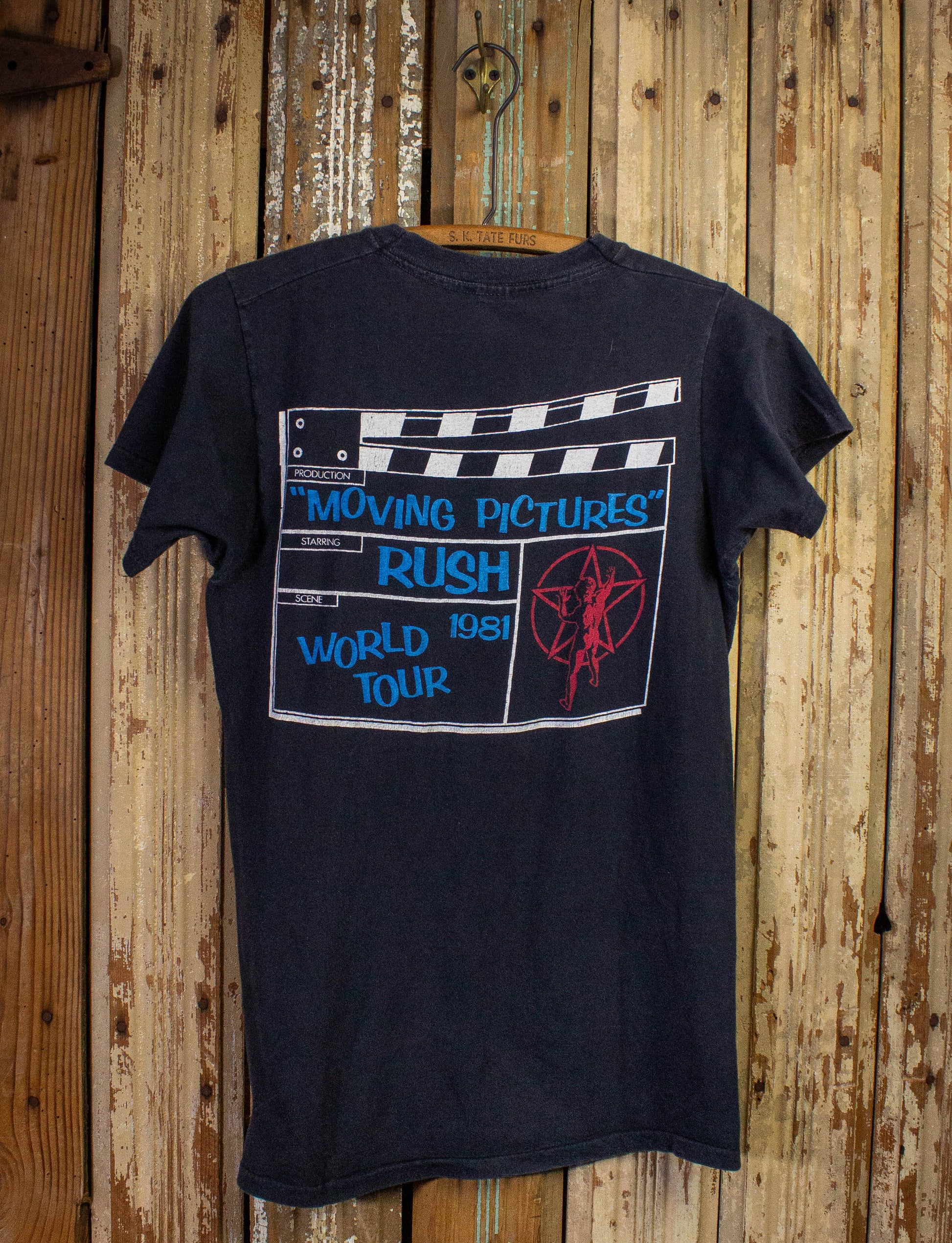 Vintage Rush Moving Pictures Tour Concert T Shirt 1981 Black XS