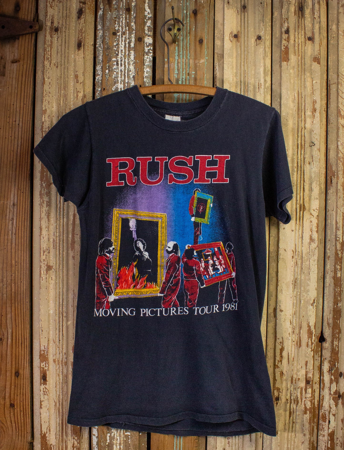 Vintage Rush Moving Pictures Tour Concert T Shirt 1981 Black XS