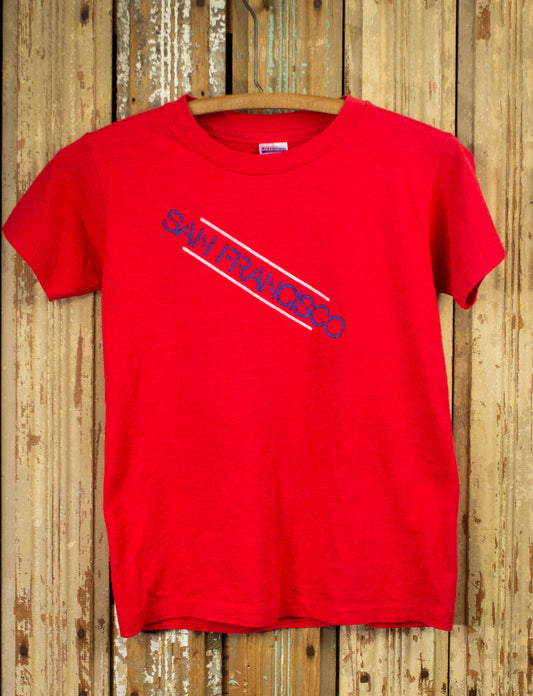 Vintage San Francisco Souvenir Graphic T Shirt 80s Red XS