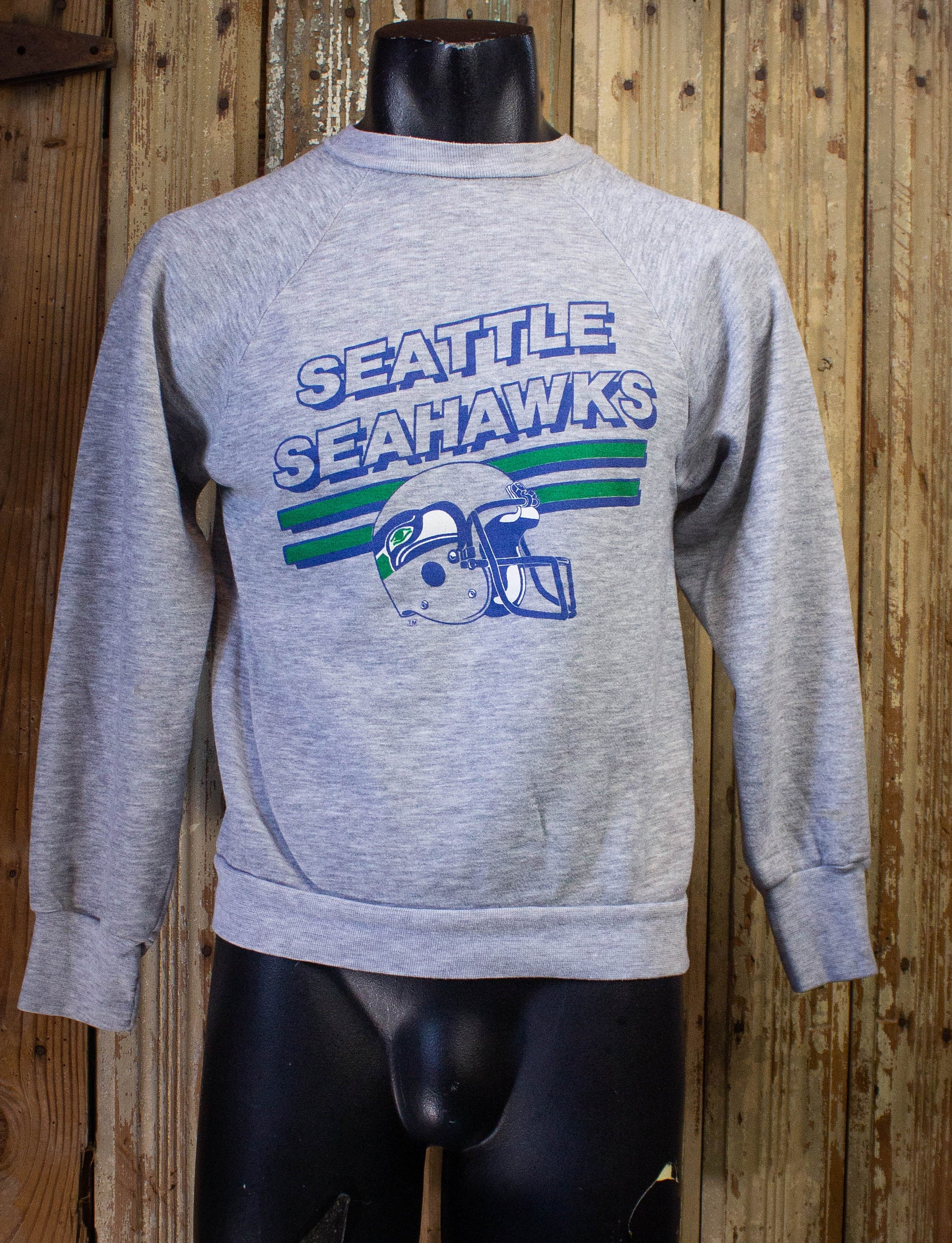 Vintage Seattle Seahawks NFL Graphic Sweatshirt Grey S