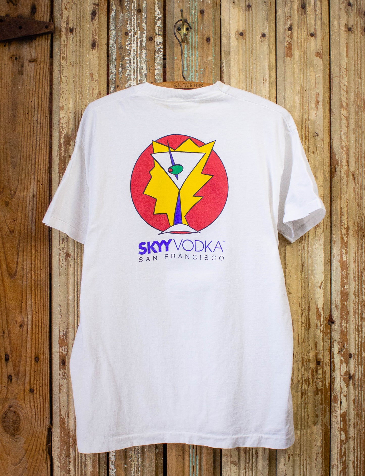 Vintage Skyy Vodka Graphic T Shirt 90s White XL